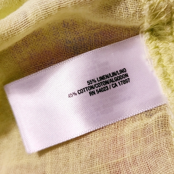 Old Navy Maternity Yellow Green Collared Henley Tie Waist Tunic Top Size Small S - Picture 7 of 8